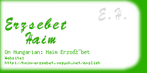 erzsebet haim business card